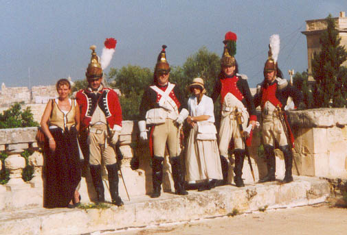 Jenny, Claude, Marc, Marie-France, Grard, Thierry Bl.   sur la terrasse de la porte de Cotonera 