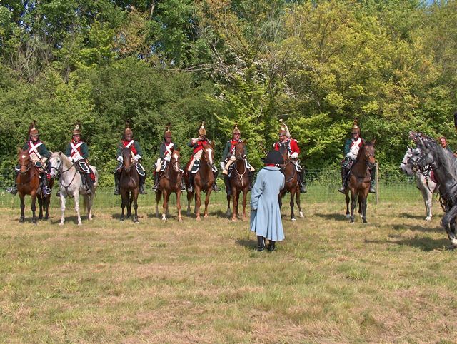 L'Empereur félicitant le Régiment pour sa belle conduite.